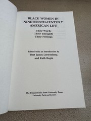 Black Women in Nineteenth-Century American Life 1991 Penn State Press