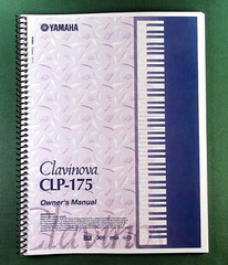 Yamaha CLP-175 Instruction Manual: 124 Pages & Protective Covers!