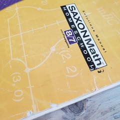 Saxon Math 8/7 with Prealgebra: Solutions Manual TORN COVER