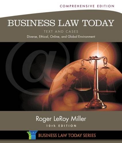 BUSINESS LAW TODAY, COMPREHENSIVE: TEXT AND CASES: By Roger Leroy Miller *VG+*
