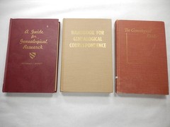 Lot of 3 Books for Gealogical Research Education and Help, Hardcovers