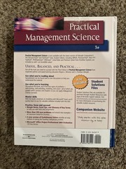 Practical Management Science : Spreadsheet Modeling and Applications by Lawrence