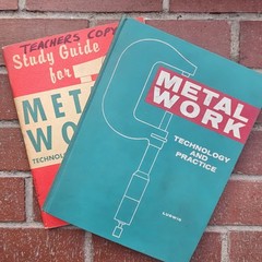 Vtg Education Textbook 1962 Metal Work Technology & Practice Study Guide Lot 2
