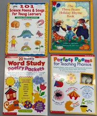 Set Of 4 Books Of Children’s Poems For Science And Learning Phonics