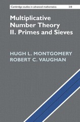 Multiplicative Number Theory II Hardcover by Hugh L Montgomery