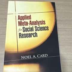 The Guilford Press Applied Meta-Analysis for Social Science Noel A. Card Paperb…