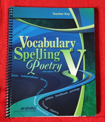 Abeka VOCABULARY SPELLING POETRY V TEACHER KEY 5th • 11th Grade Spiral 17460207