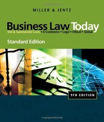 Business Law Today: Text & Summarized- 0324786522, Roger LeRoy Miller, hardcover