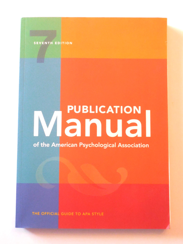 Publication Manual of the American Psychological Association Seventh Edition