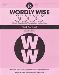 Wordly Wise, Grade 10 Test Booklet – Paperback, by Hodkinson Kenneth – Very Good