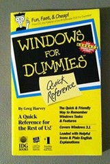 Windows for Dummies Quick Reference (1993, PB) by Greg Harvey – fast Free Ship