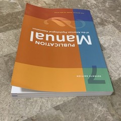 Publication Manual of the American Psychological Association 7th Edition APA PB!