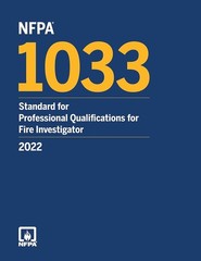 NFPA 1033 Standard for Professional Qualifications for Fire 2022 PB USPS
