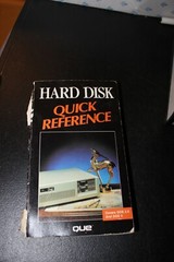 1989 Vintage Paperback Computer Book Hard Disk Quick reference Que