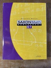 Saxon Math Homeschool 8/7 With Prealgebra Textbook + Solutions Manual + Tests &