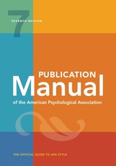 PUBLICATION MANUAL (OFFICIAL) 7TH EDITION OF THE AMERICAN PSYCHOLOGICAL ASSOCIAT