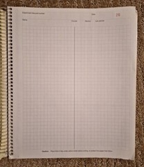Brooks/Cole General Chemistry Laboratory Notebook Carbonless Copies Pages 26-100