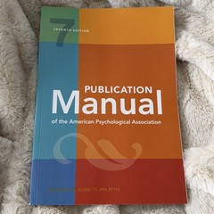 Publication Manual of the American Psychological Association Seventh Edition APA