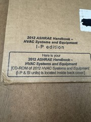 2012 ASHRAE Handbook — HVAC Systems and Equipment (I-P) – (includes CD in I-P a