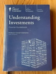 NEW Great Courses: Understanding Investments – 4 DVDs and Book