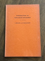 Introduction to Non-Linear Mechanics 1963 By Kryloff, Bogoliuboff Vintage
