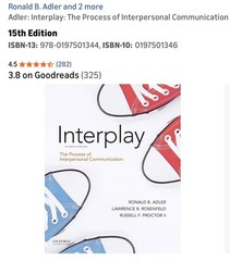 Adler: Interplay: The Process of Interpersonal Communication