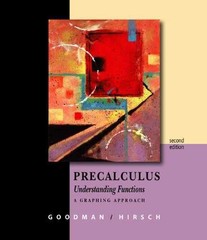 Precalculus: Understanding – Hardcover, by Goodman Arthur; Hirsch – Very Good