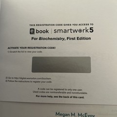 Biochemistry Miesfeld McEvoy 1st Ed Hardcover W/ Access Code Norton