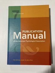 Publication Manual of the American Psychological 7th Ed 2020 Hardcover APA Style