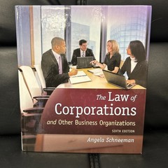 The Law of Corporations and Other Business Organizations Hardcover Textbook Book