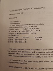 HLA TYPING METHODOLOGY AND CLINICAL ASPECTS HTF VOLUME 1 Hardcover Book By…