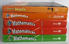 5 Texas Mathematics Macmillan McGraw Hill Glencoe Hardback Textbook Lot