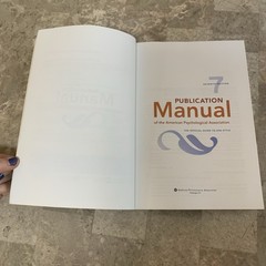 Publication Manual of the American Psychological Association 7th Edition APA PB!