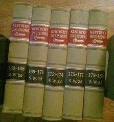 South Western Reporter Second Series Kentucky Decisions 166-180 Revised