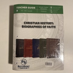 Master books Christian History: Biographies Of Faith Teacher Guide + 5 Books Set