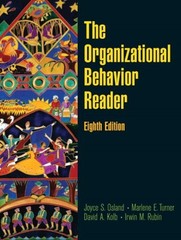 The Organizational Behavior Reader Perfect David A., Rubin, Irwin