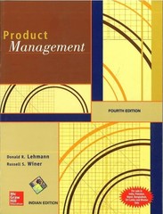New:Product Management by Donald Lehmann 4TH INTL ED – 9780070603486
