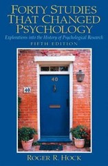 Forty Studies that Changed Psychology: Expl- 0131147293, Roger R Hock, paperback