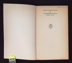 A Dictionary of Music by R. Illing, 1950 1st Edition, Penguin Reference Books PB