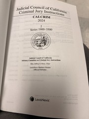 Judicial Council Of California Criminal Jury Instructions