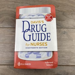 Davis’s Drug Guide for Nurses – Paperback, by Vallerand PhD RN