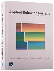 Applied Behavior Analysis – Hardcover, by Cooper John; Heron – Very Good x
