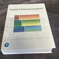 Applied Behavior Analysis by Timothy Heron, John Cooper and William Heward…