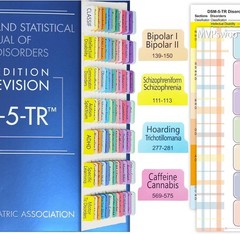 DSM-5-TR 2022 Index Tabs 100pcs Printed with Guide & Disorders Sheet